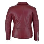 Women's Genuine Leather Biker Jacket - Casual Motorcycle Style - Image 3