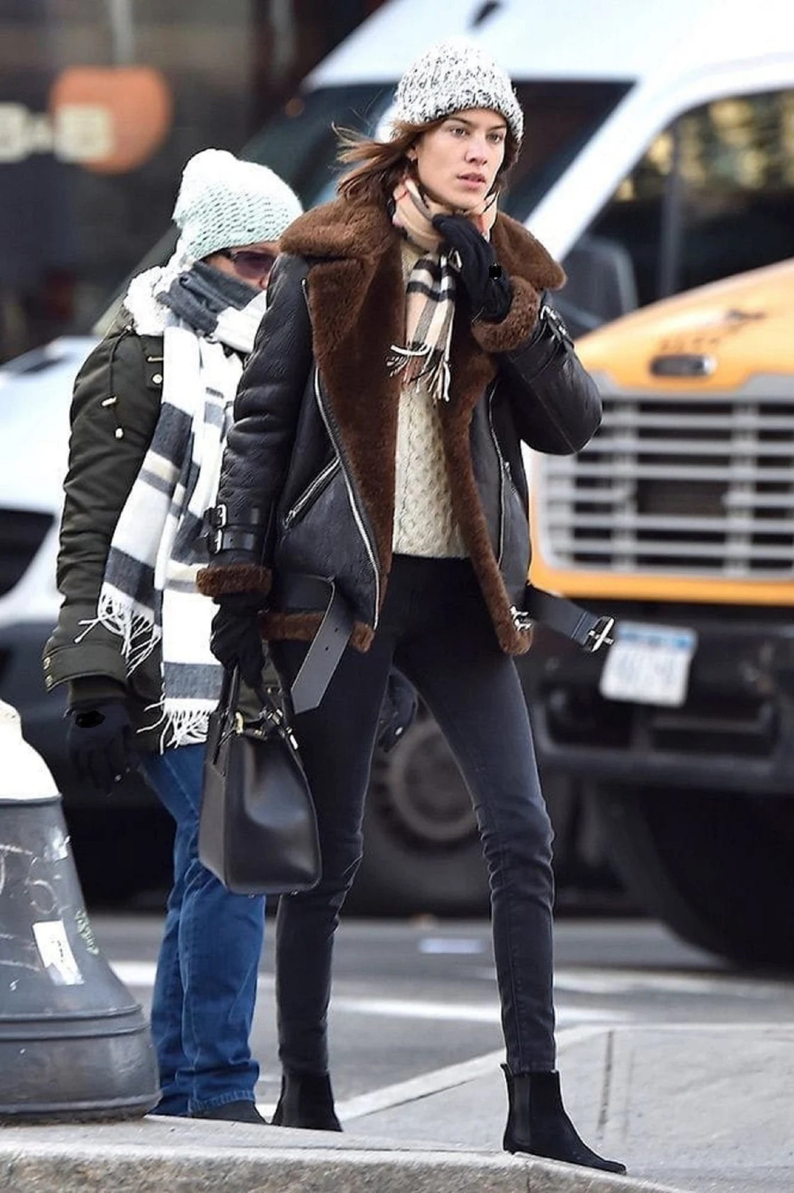 3 Black Lambskin Leather Jacket, Black Shearling Jacket, Women Leather Coat, Leather Fur Coat For Women - Image 3