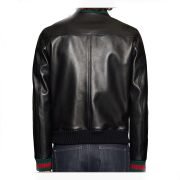 Black Stylish Leather Jacket for Men's - Image 4