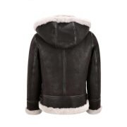 Detachable Hood Ladies B3 Bomber Classic WW2 Sheepskin Jacket - Image 2