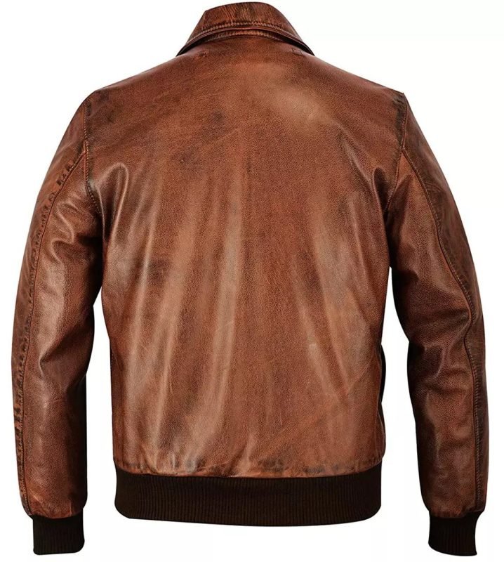 Mens A2 Real Goatskin Leather Pilot Flying Jacket