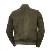 men olive seudo bomber jacket black