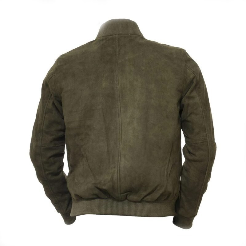 men olive seudo bomber jacket black