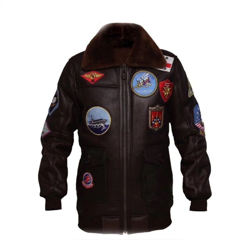 men's top gun leather jacket