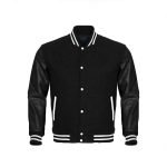 Letterman Sheep Nappa Leather Sleeves Varsity Jacket
