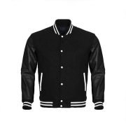Letterman Sheep Nappa Leather Sleeves Varsity Jacket