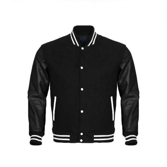 Letterman Sheep Nappa Leather Sleeves Varsity Jacket
