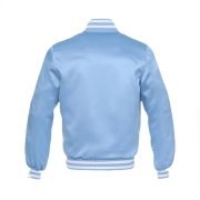 Columbia Satin Varsity Jacket Baby Blue - Image 3