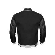 Letterman Sheep Nappa Leather Sleeves Varsity Jacket - Image 3