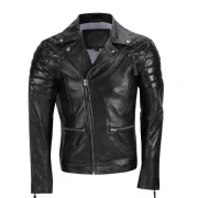 Mens-Black-Sheep-Leather-Vintage-Style-Biker-Fashion-Casual-Leather-Jacket