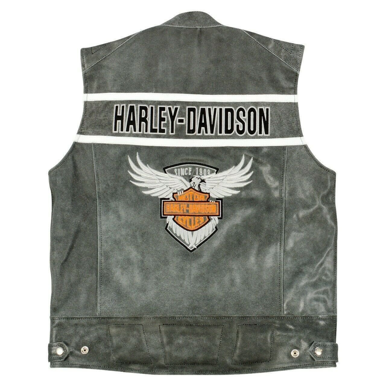 Harley Davidson Men’s Genuine Leather Black Biker Vest Leather Vest Motorcycle Harley Davidson Men’s Genuine Leather Black Biker Vest Leather Vest Motorcycle Motocollection