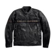 Harley-Davidson® Men's Passing Link Triple Vent Leather Jacket  -Cruise in Comfort