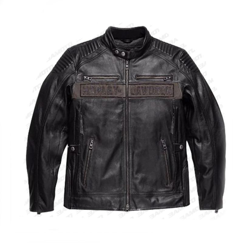 Harley Davidson Men’s Asylum Leather Motorcycle Jacket