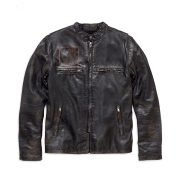 Harley-Davidson Men's Speed Distressed Slim Fit Leather Jacket