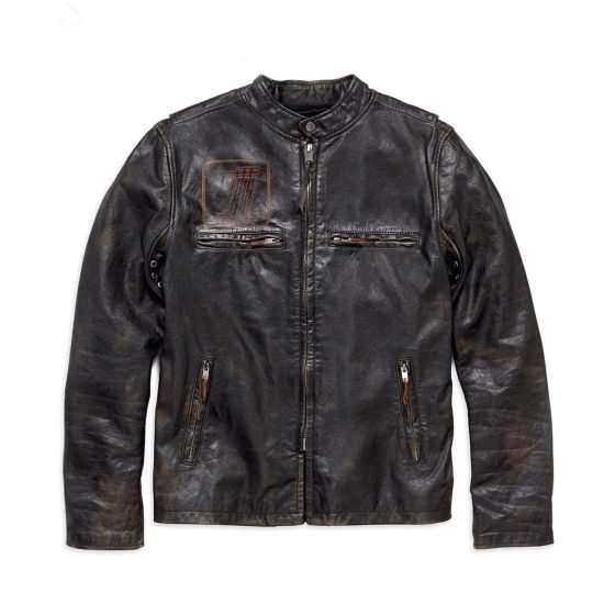 Harley-Davidson Men's Speed Distressed Slim Fit Leather Jacket