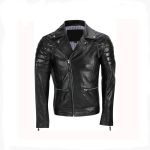 Men's Black Sheep Leather Vintage Style Biker Fashion Casual Leather Jacket