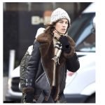 Women's Real Shearing Aviator Moto Jacket Thick Lined Fur Winter Shearling Coat Leather Jacket