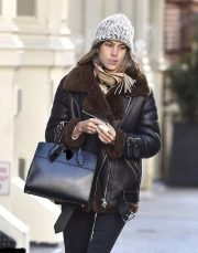 Women's Real Shearing Aviator Moto Jacket Thick Lined Fur Winter Shearling Coat Leather Jacket - Image 5