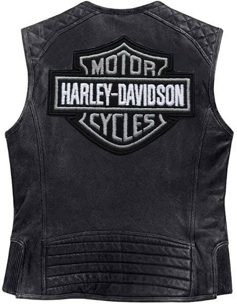 Harley Davidson Men’s Genuine Leather Black Biker Vest Moto Cafe with 4 Front Pockets Harley Davidson Men’s Genuine Leather Black Biker Vest Moto Cafe with 4 Front Pockets Motocollection