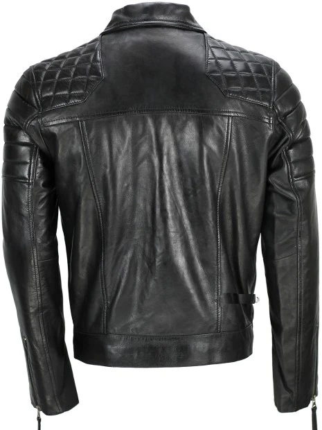 Shearling Sheepskin Leather Bomber Jacket - Image 2