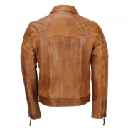Men's Brown Crossover B3 Sheepskin Aviator Flying Leather Biker Jacket - Image 2