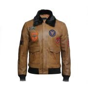 Men's Leather Jacket Genuine Lamb Skin with Detachable Collar