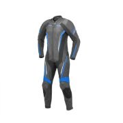 Kawasaki MotoGP Racing Motorbike Leather Suit - Black And Blue