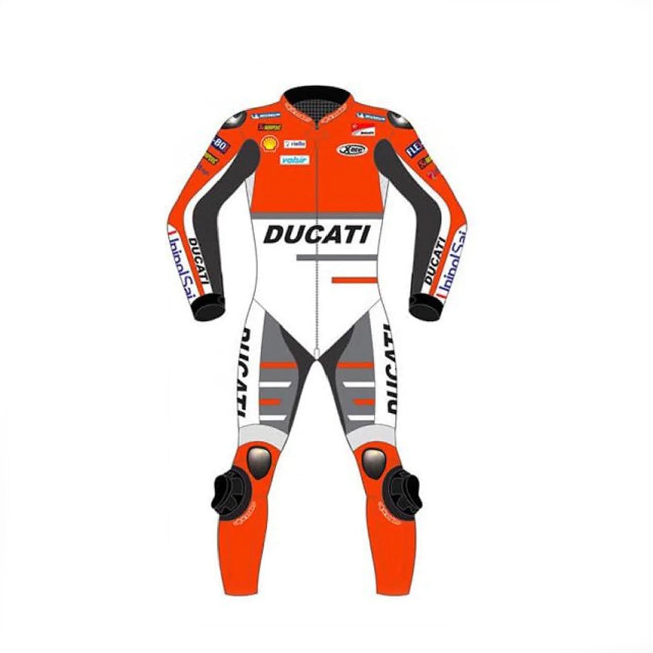 1-255.jpg Andrea Dovizioso Ducati MotoGP Leather Suit 2018 - MotorCycle Racing - Image 1