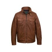 Men’s Biker Bomber Style Leather Jacket