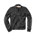 Ghom Motorcycle black Leather Jacket
