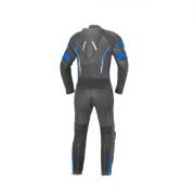 Kawasaki MotoGP Racing Motorbike Leather Suit - Black And Blue - Image 3
