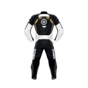 Golden Yamaha Motorcycle Racing Style Leather MotoGP Suit - Image 3