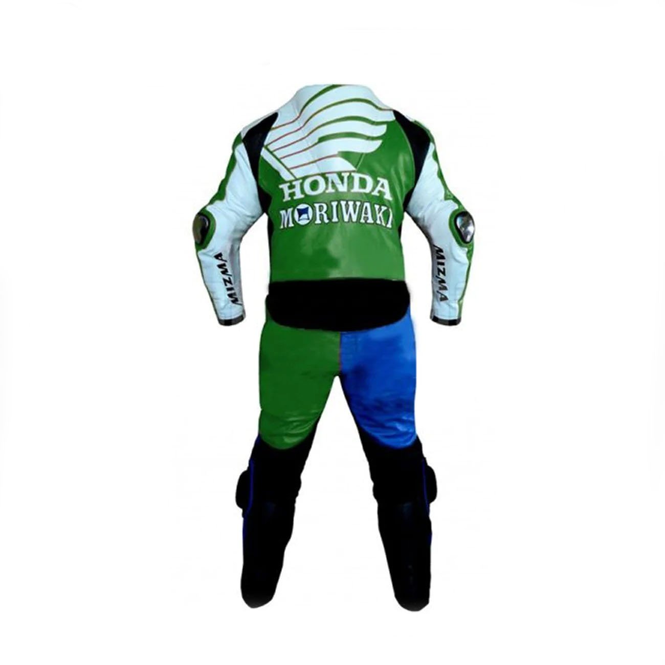 2-246.jpg American Honda Moriwaki Motorcycle Racing Leather Suit - Green - Image 2
