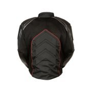 Mesh & Leather Red Body Armor Jacket - Image 3