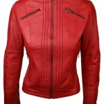 women red real jacket