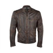 Brown Antique 3 Pockets Style Leather Jacket
