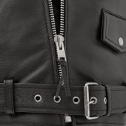 Mens Brando Leather Jacket Motorcycle Perfecto Black Cowhide Marlon Biker Jacket - Image 2