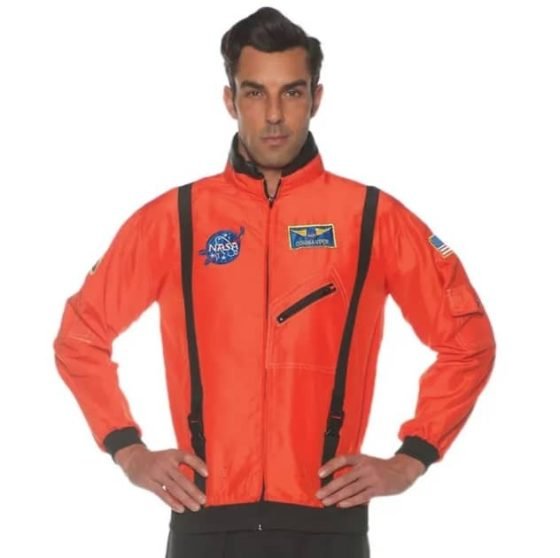 Men's Orange Astronaut Halloween Nasa Jacket
