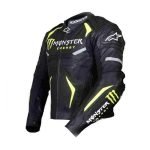 Monster Energy Motorbike Racing Real Leather Jacket