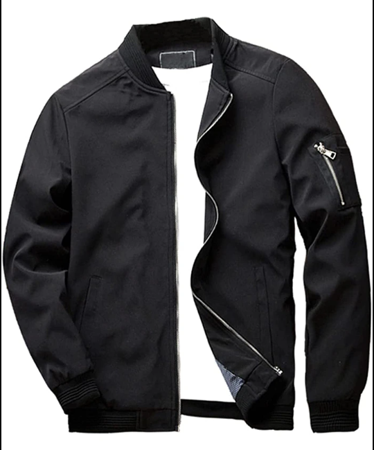 Screenshot Slim Fit Lightweight Casual Bomber Jacket