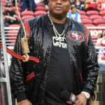 San Francisco 49ers E-40 Sequin Bomber Jacket