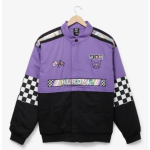 Kuromi Racing Jacket | Limited Edition Fashion Purple Black Satin Jacket