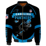 Calhoun Carolina Panthers Player Running Black Bomber Jacket