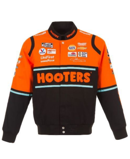 Nascar Hooters Racing Bomber Satin Jacket