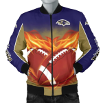 Brewster Baltimore Ravens Football Printed Bomber Jacket