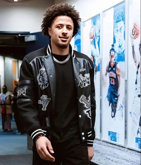 Screenshot S Cade Cunningham Ally Black Varsity Jacket