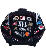 NFL All Teams Black Bomber Jacket Motocollection