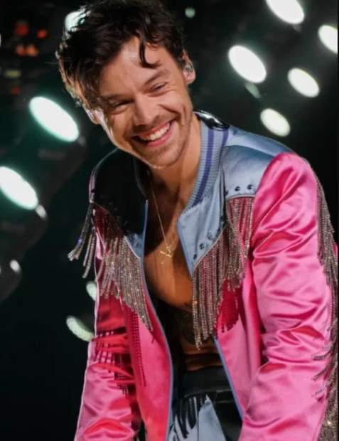 Screenshot X Harry Styles Love On Tour 2023 Pink Bomber Jacket - Image 5