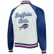 Brandy Buffalo Bills Satin Varsity Bomber Jacket