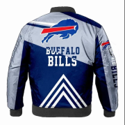 Buffalo Bills Brad Grey and Blue Bomber Jacket